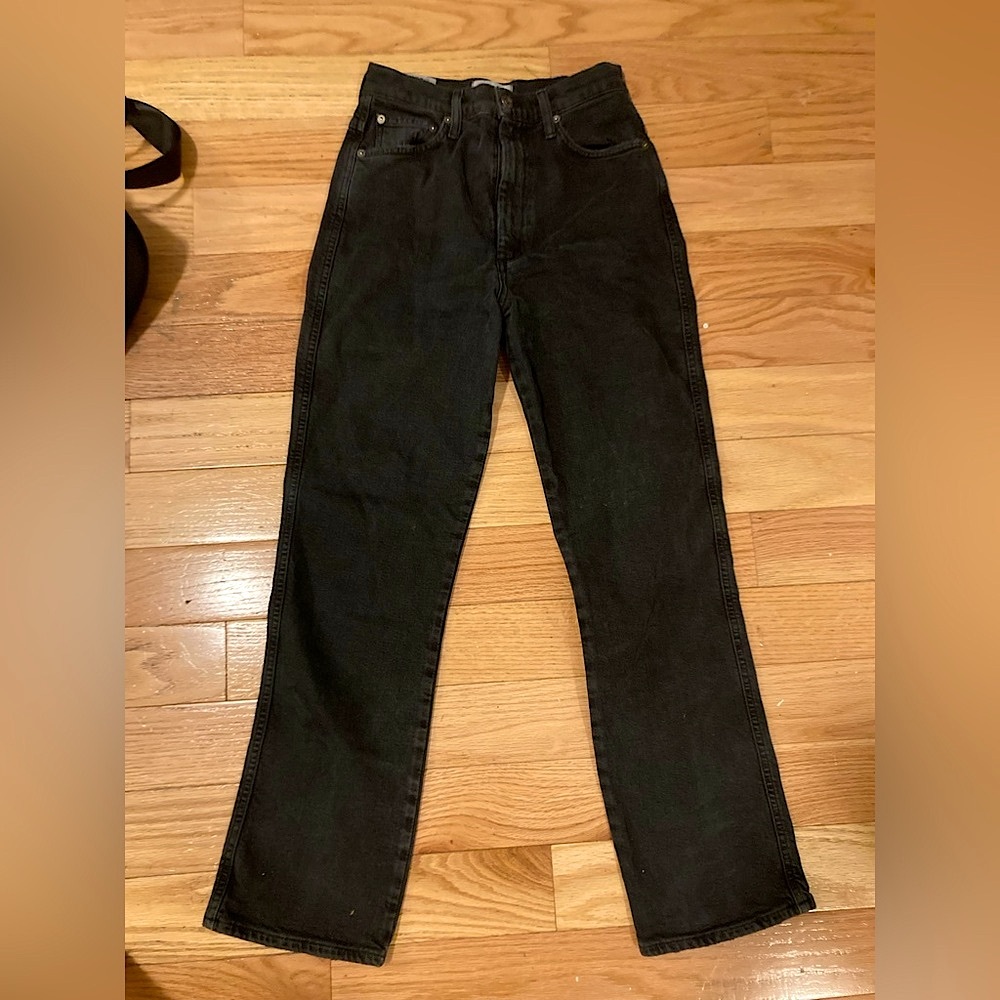 AGOLDE 25 pinch waist high rise black jeans